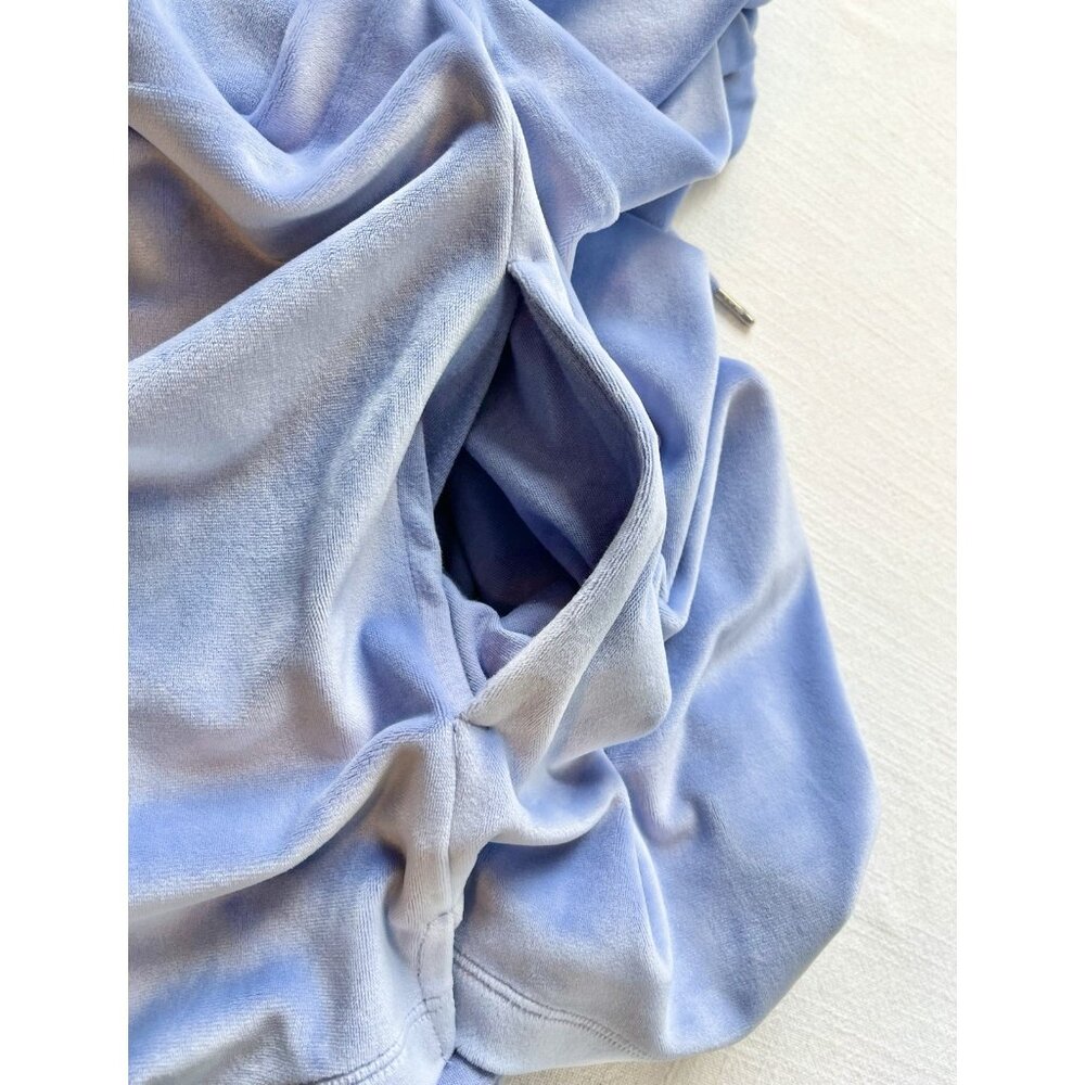 Victoria's Secret LOVE PINK‎ Women’s XS Varsity Sweatshirt Oversized Blue Velour - Picture 7 of 11